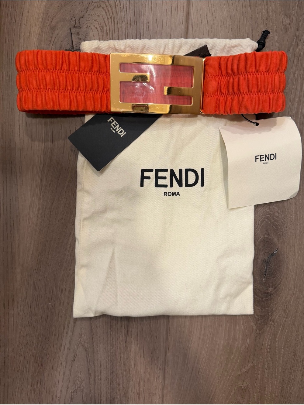 NWT Fendi Wide Jersey Belt